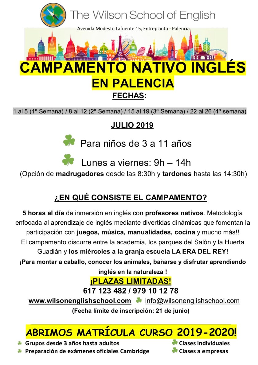 Campamento Nativo de Inglés en Palencia