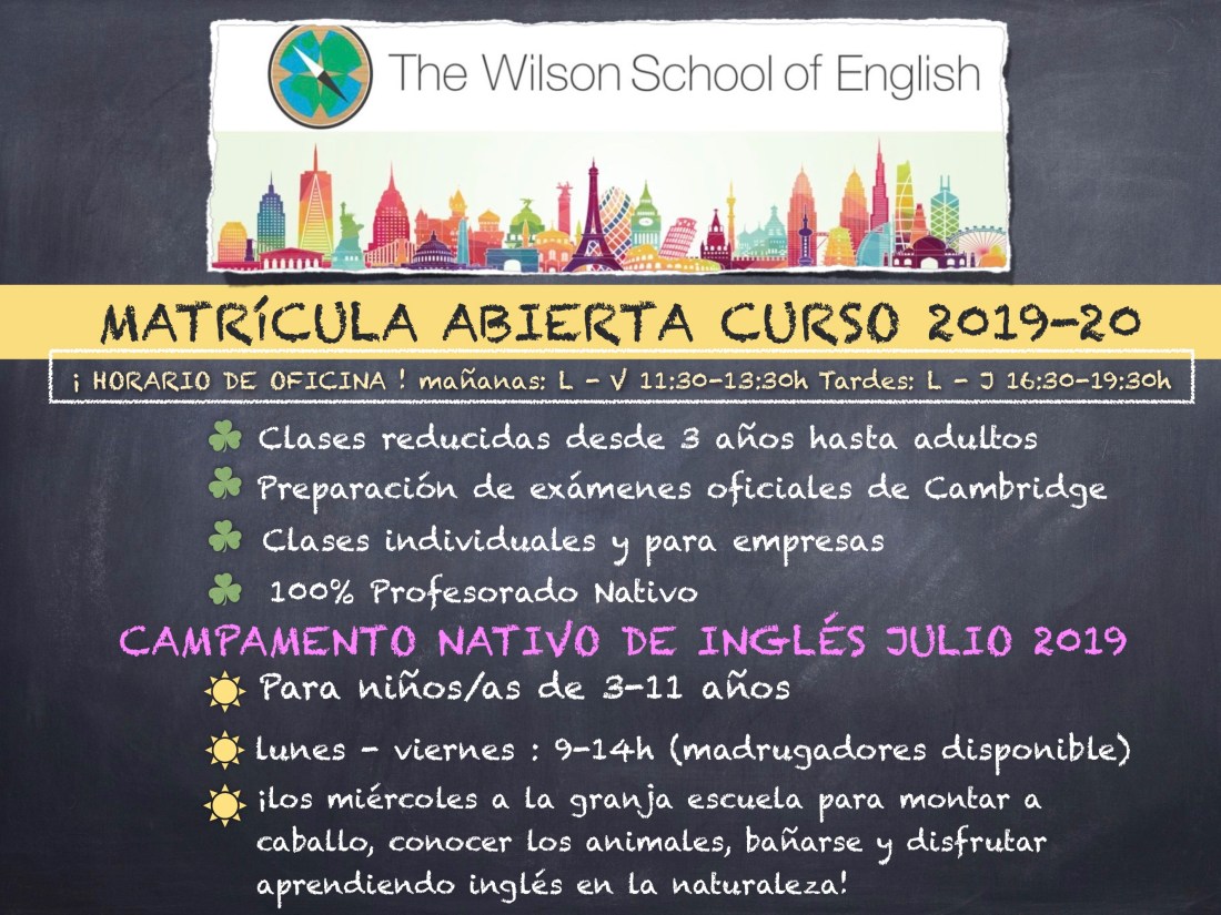 matricula abierta 2019-20 poster