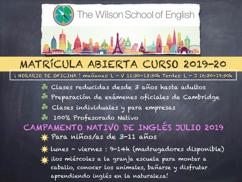matricula abierta 2019-20 poster